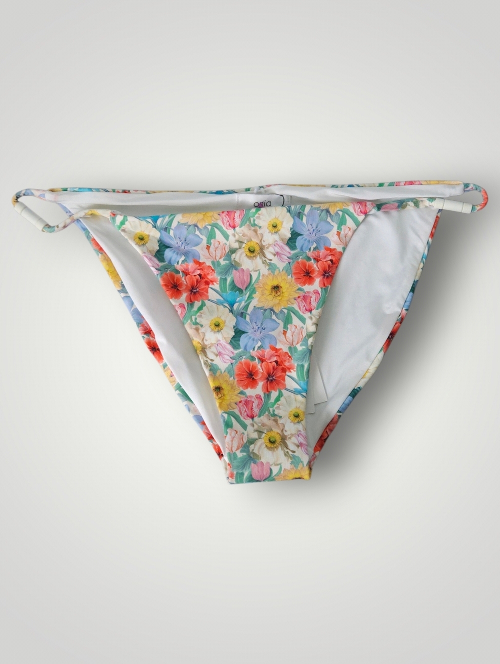 Onia Martina High Cut Adjustable Loop Bikini Bottom Medium Liberty June Bloom - Picture 4 of 12